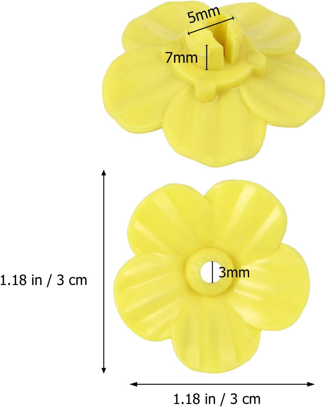DOITOOL 12pcs Hummingbird Feeder Replacement Flowers Slices Window Bird Feeders Flower Ports Water Feeder Bottle Flower Head Feeder Decor for DIY Craft Yellow