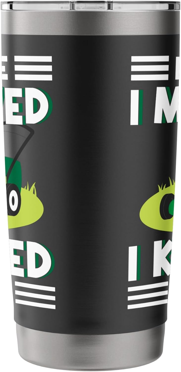 I Came I Mowed I Kicked Grass Funny Lawn Mower Gardener Stainless Steel Insulated Tumbler