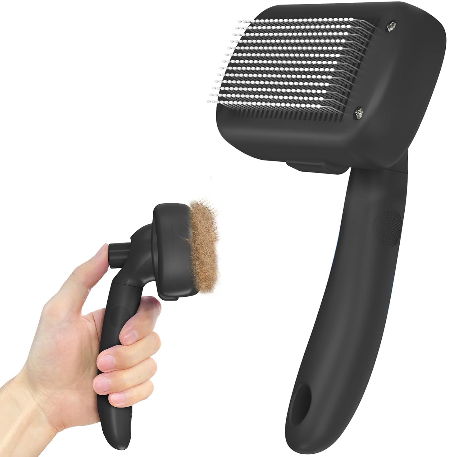 Self Cleaning Shedding Brush - Skin Friendly Grooming Tool for Dogs, C