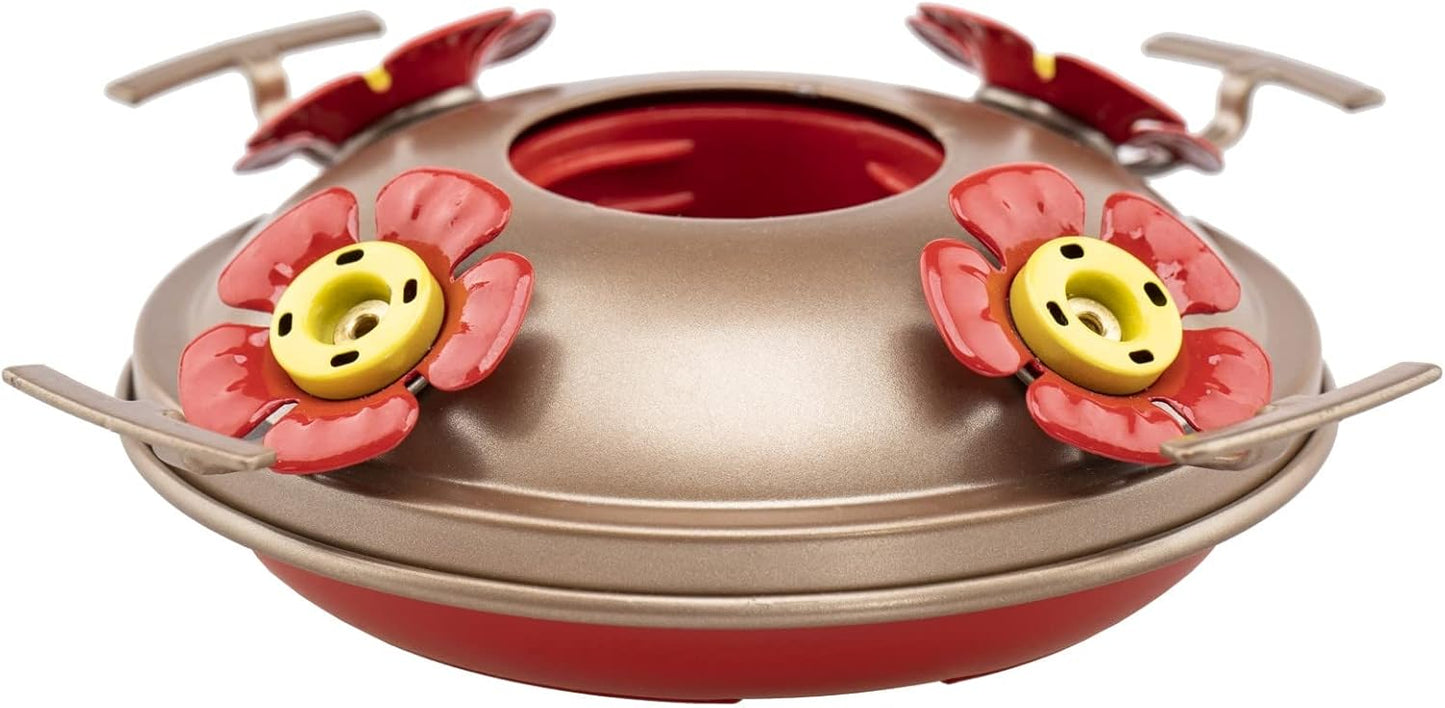 Muse Garden Upgraded Replacement Metal Base, Fits Hummingbird Feeders of Muse Garden Only, No Rust, Safe for Hummingbirds, Copper+Yellow Color Bottom