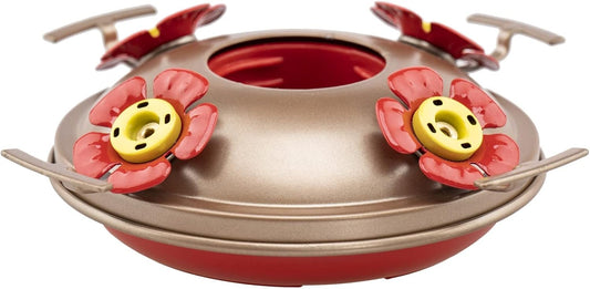 Muse Garden Upgraded Replacement Metal Base, Fits Hummingbird Feeders of Muse Garden Only, No Rust, Safe for Hummingbirds, Copper+Yellow Color Bottom