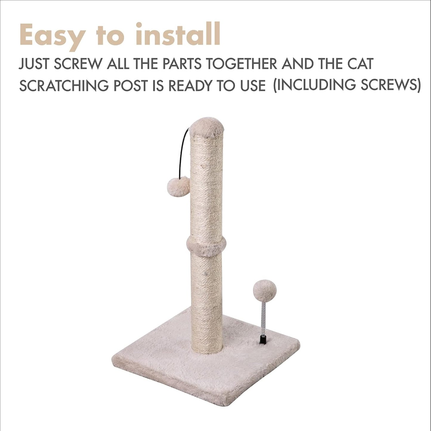 MECOOL Cat Scratching Post Premium Basics Kitten Scratcher Sisal Scrat