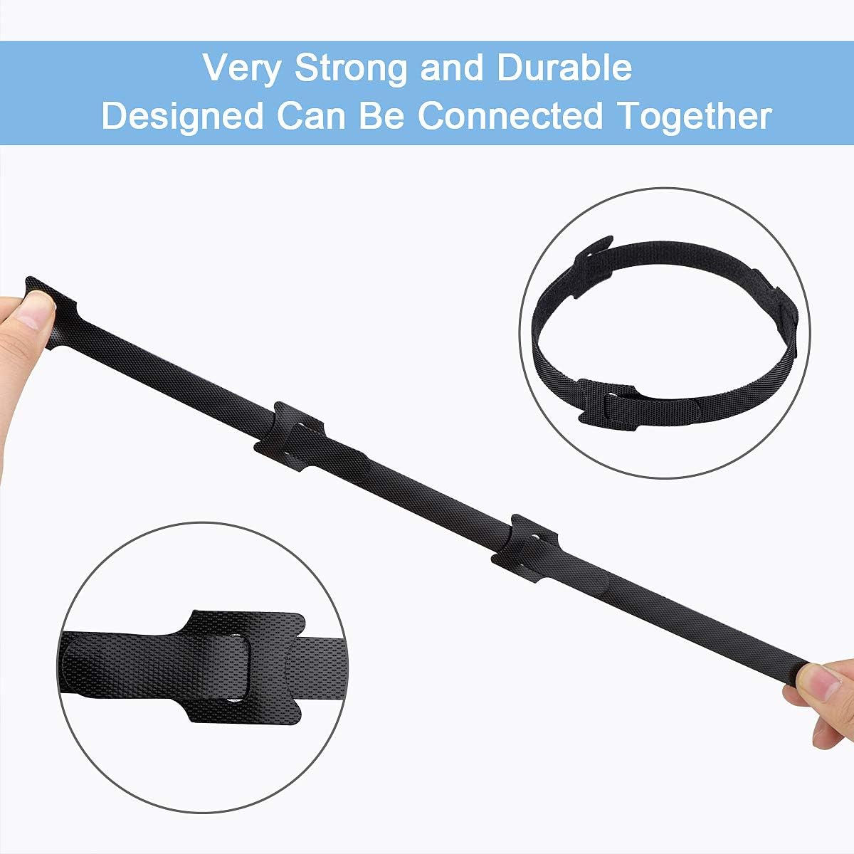 60 PCS 6 Inches Reusable Cable Ties, Adjustable Cord Straps Wire Organ