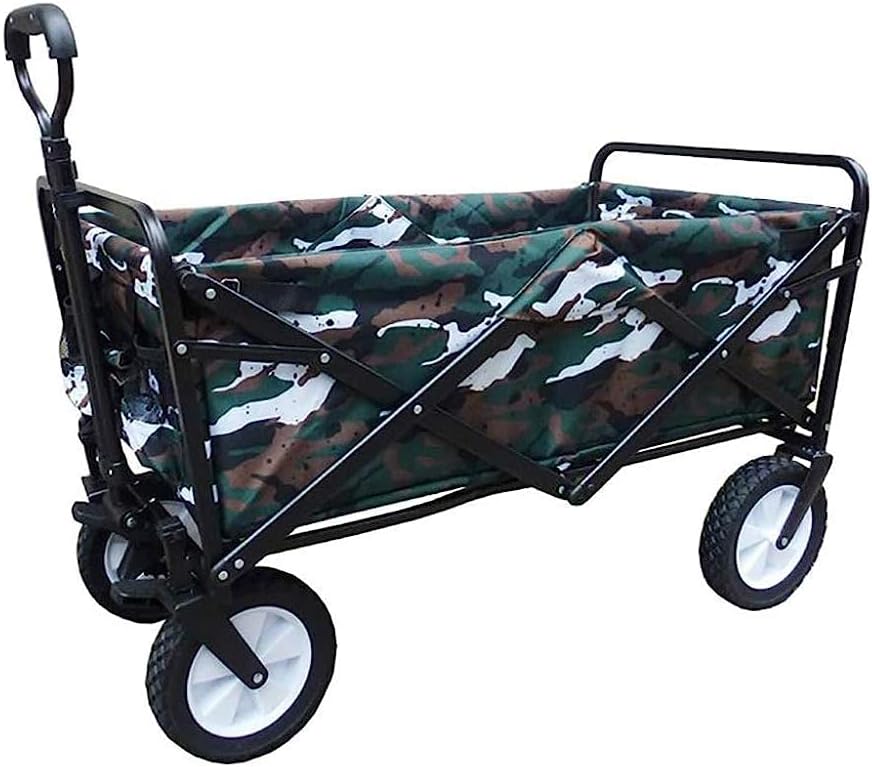 Handcart, Portable Folding Garden Trolley Cart Heavy Duty Trolley Wago