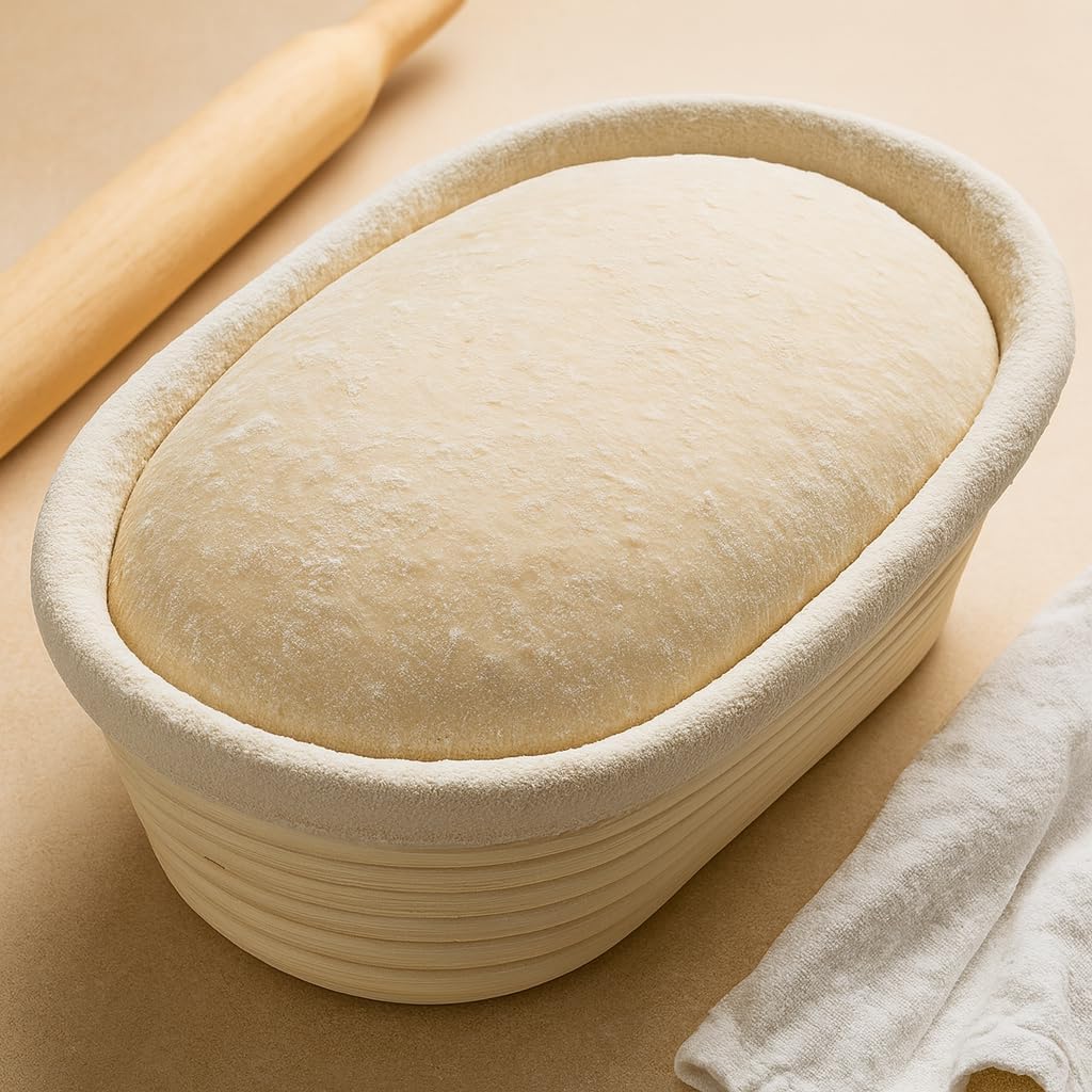 Saint Germain Bakery Premium Round Bread Banneton Basket with Liner - 