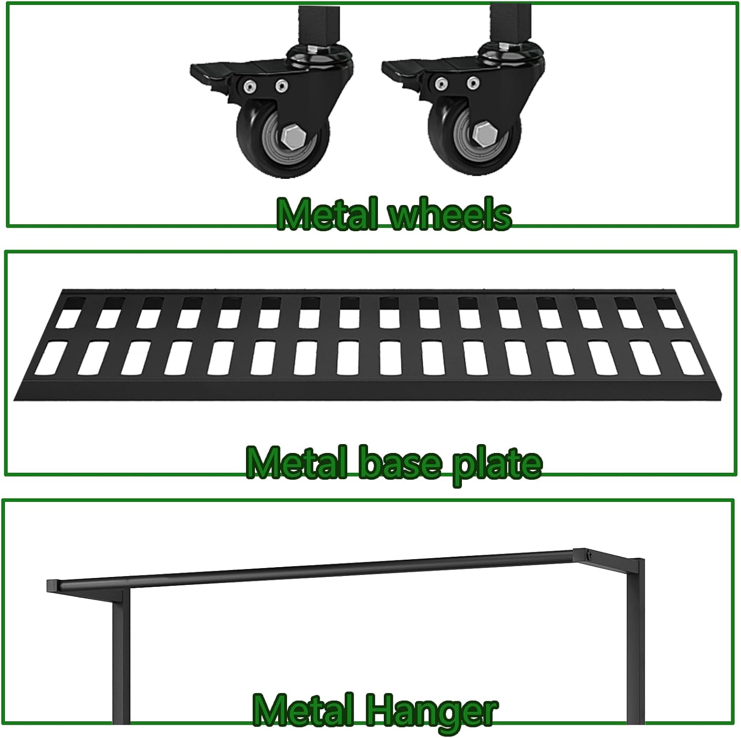 YIZAJIA Plant Stand Indoor 3 Tier Metal Outdoor Tiered Stands Shelf Wi