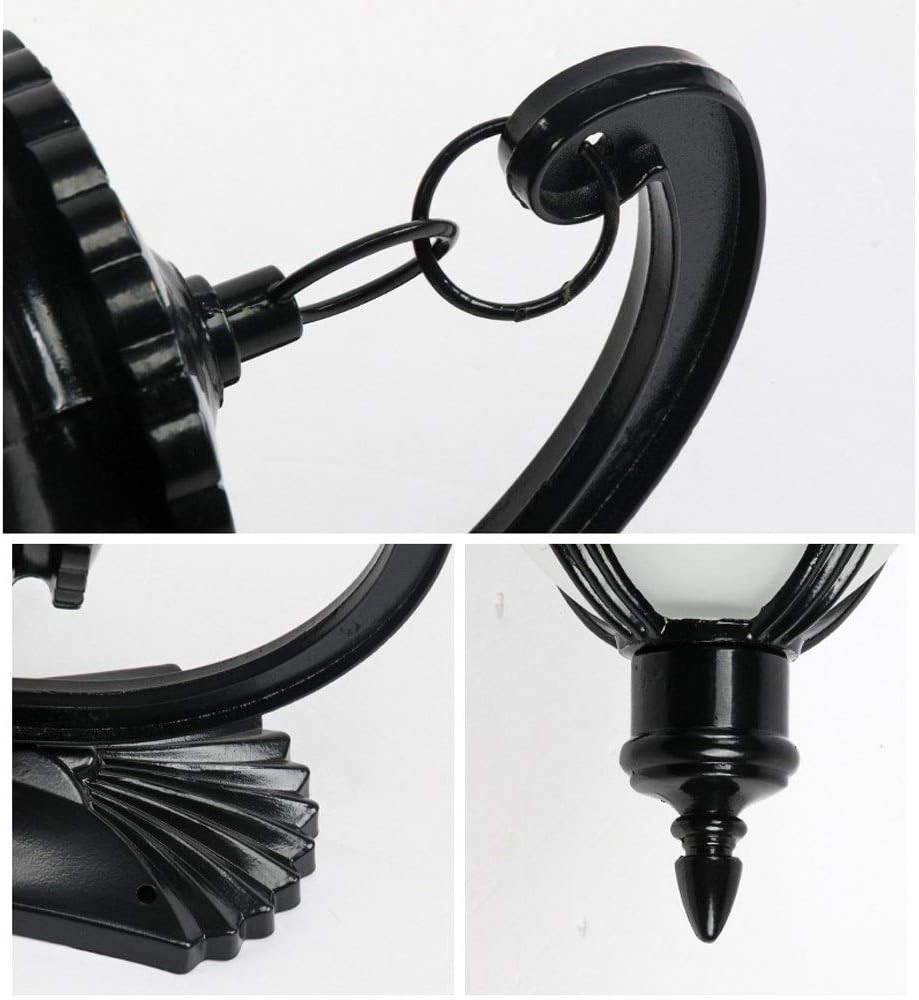 European Antique Metal Outdoor Wall Lamp Antirust Rainproof Die Casting Aluminum Seed Water Grain Frosted Glass Lantern External Garden Gate Landscape Light Balcony Sconce