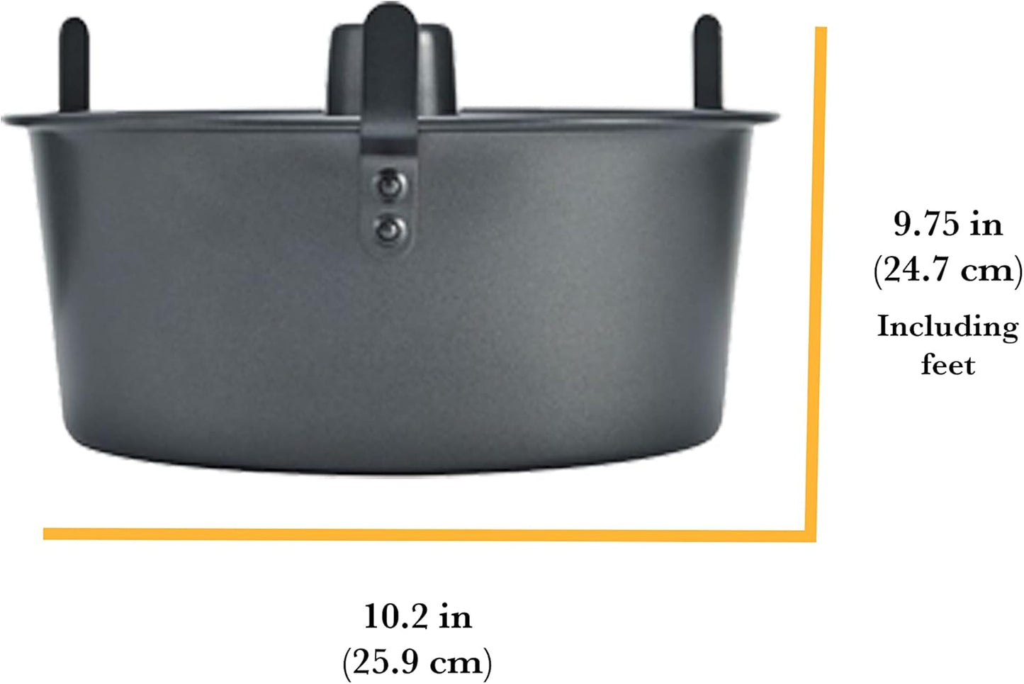 Chicago Metallic Angel Food Cake Pan with Cooling Feet, 2-Piece Nonsti