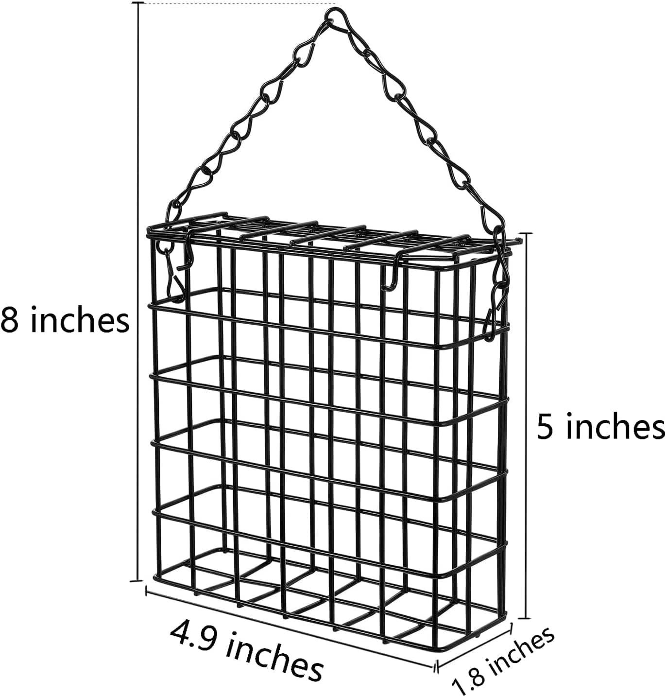 Pack of 2 Bird Suet Cake Feeder for Hanging Outside Metal Garden Yard 