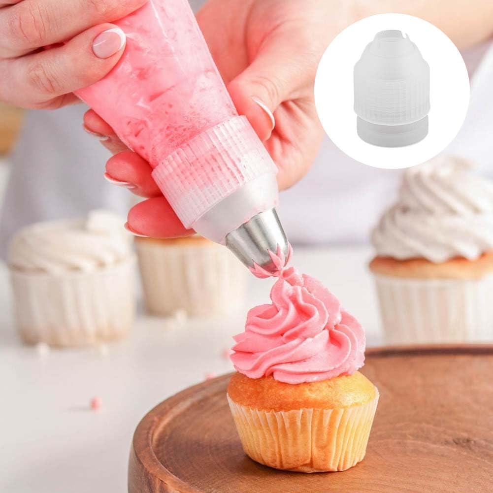 6 Pack Cake Decorating Couplers Piping Nozzle Coupler 2 x 1.5in Plasti