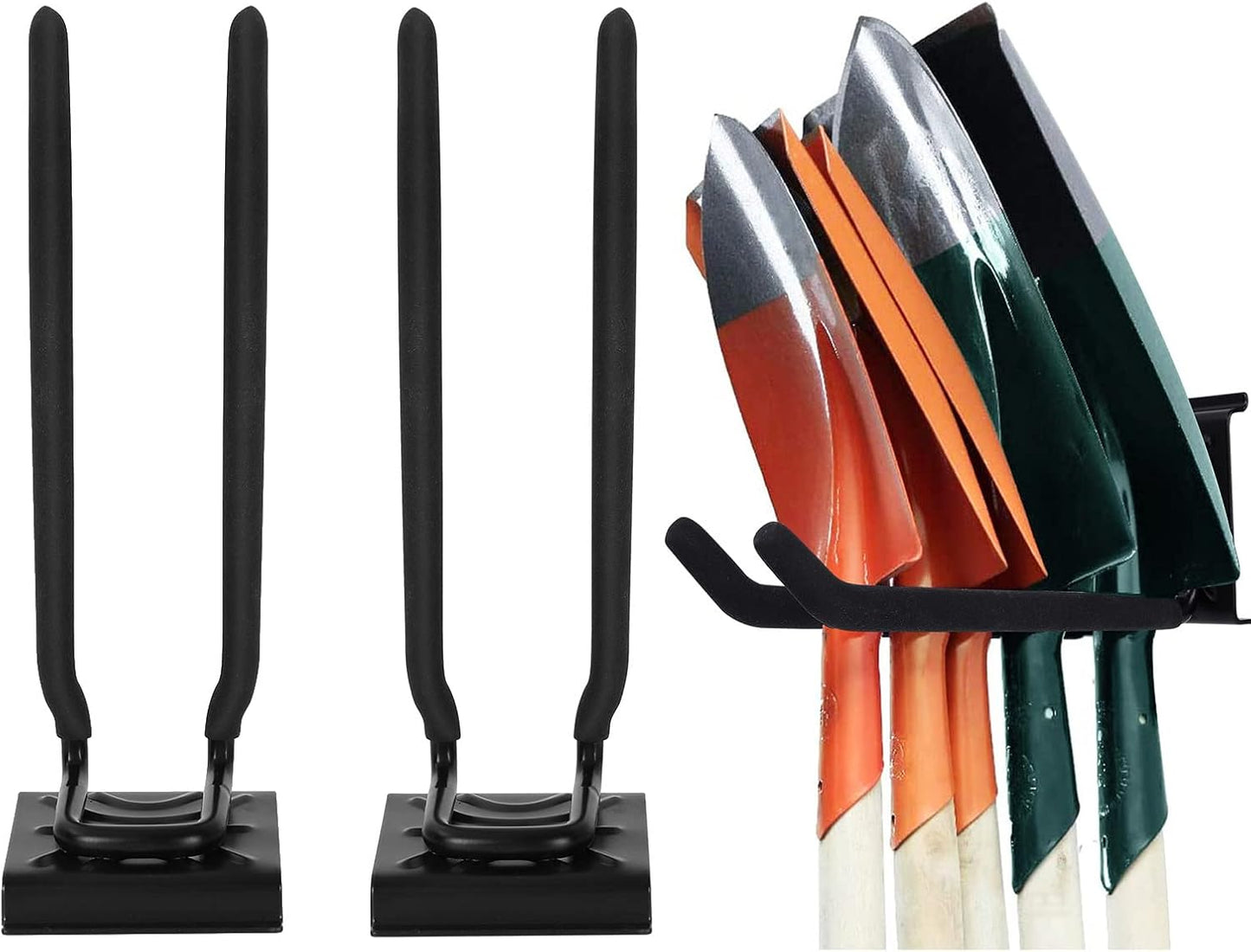 2 Pcs Garage Hooks, Heavy Duty Garage Storage Hooks Steel Tool Organizer Wall Mount Hanger Rack Garage Storage Utility Hooks for Car Tires, Ladders, Chairs, Strollers, Power Tools, Garden Tools