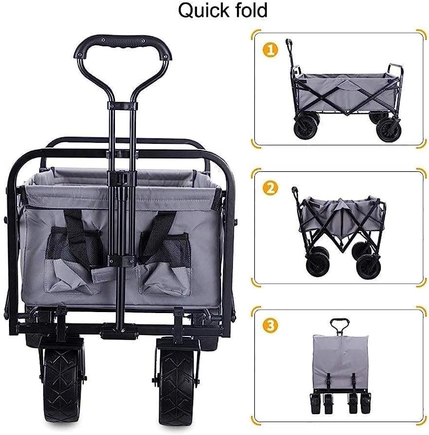 Handcart, Shopping Cart Folding Portable Trolley Cart, Multifunction G