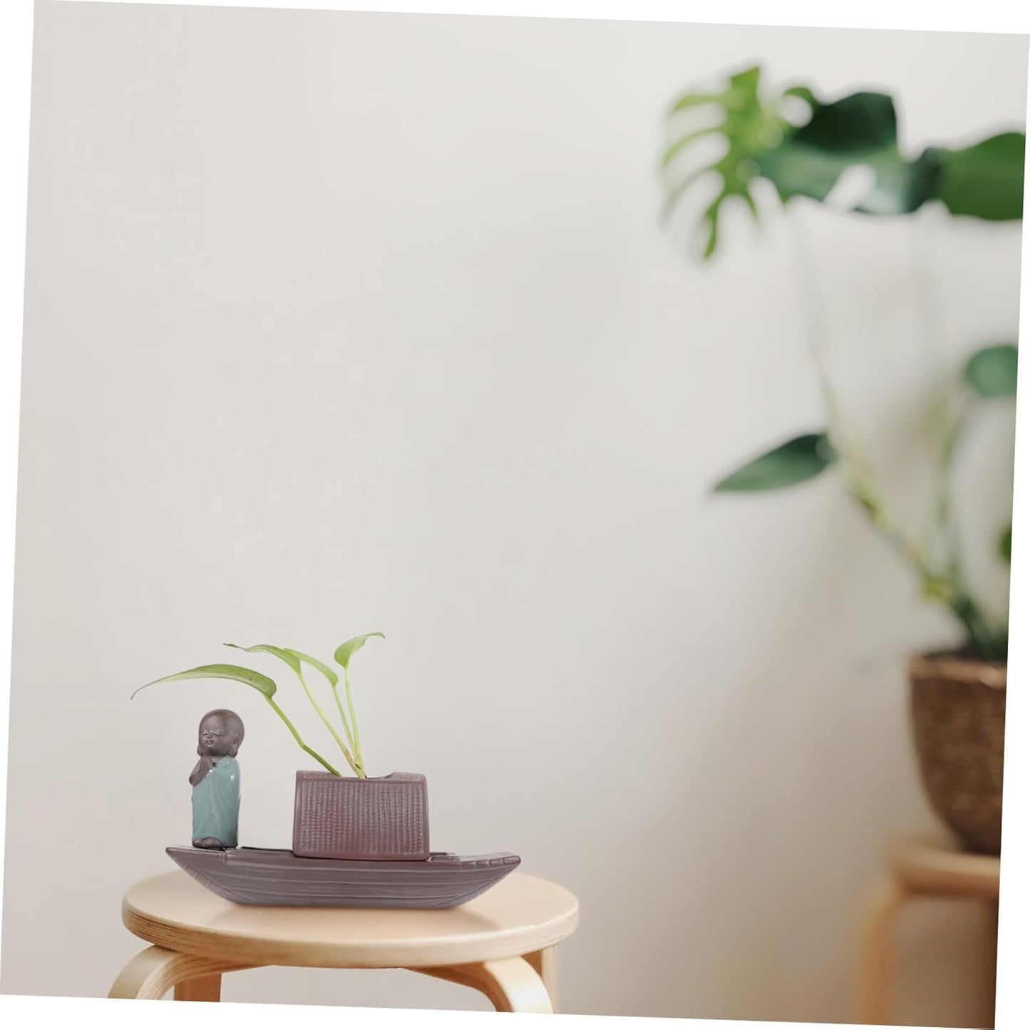 Ceramic Desktop Vase Decorative Flower Container Boat Design for Home 