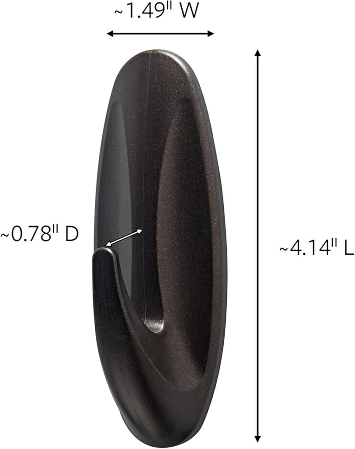 Command 실외용 대형 걸이, 브론즈, 최대 2.3 kg (5 파운드) 지탱, 걸이 3개, 스트립 4개, 손상 방지 장식.