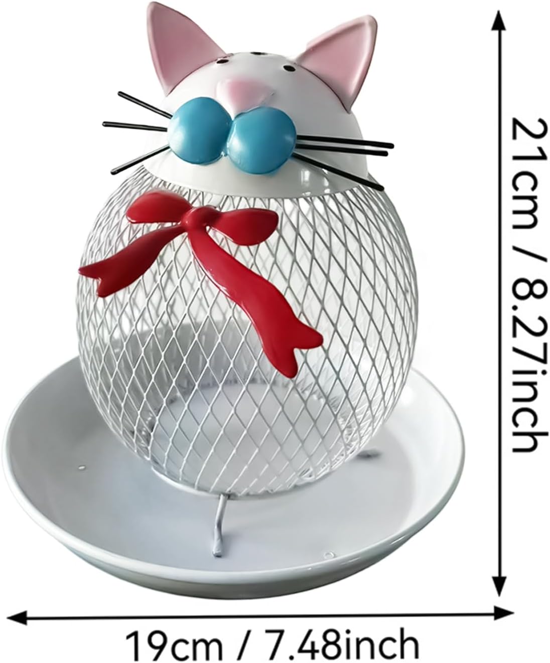 Wild Bird Feeders - Squirrel Proof Cat Shape Feeding Station - Outdoor Finch Feeder,for Finch Garden Backyard Balcony Porch Patio Yard Outside