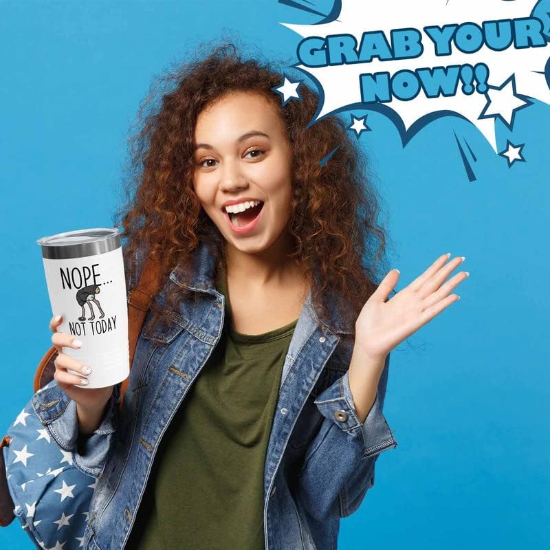 Bird Lover White Edition Viking Tumbler 20oz - Nope not Today - Hummin