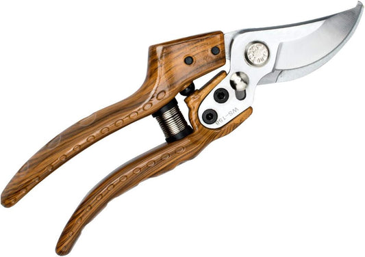 WProfessional Sharp Pruners, Garden Pruners, Tree Trimmers Secateurs, Bypass Pruning Shears, Secateurs, Hand Pruner, Garden Shears, Gardening Shears Clippers for Plants, Gardening Cutter (Wood Grain)
