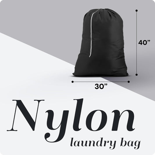 Nylon XL Laundry Bag, Large Capacity with Locking Drawstring, Machine 