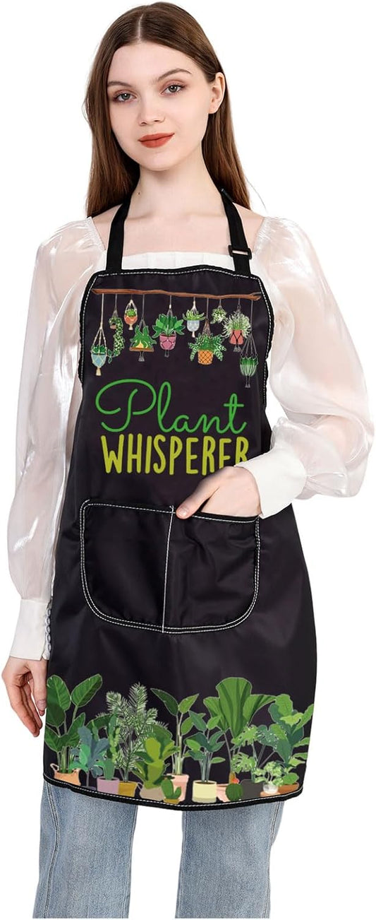 JXGZSO Gardening Apron for Gardener Plant Whisperer Funny Gardening Ap