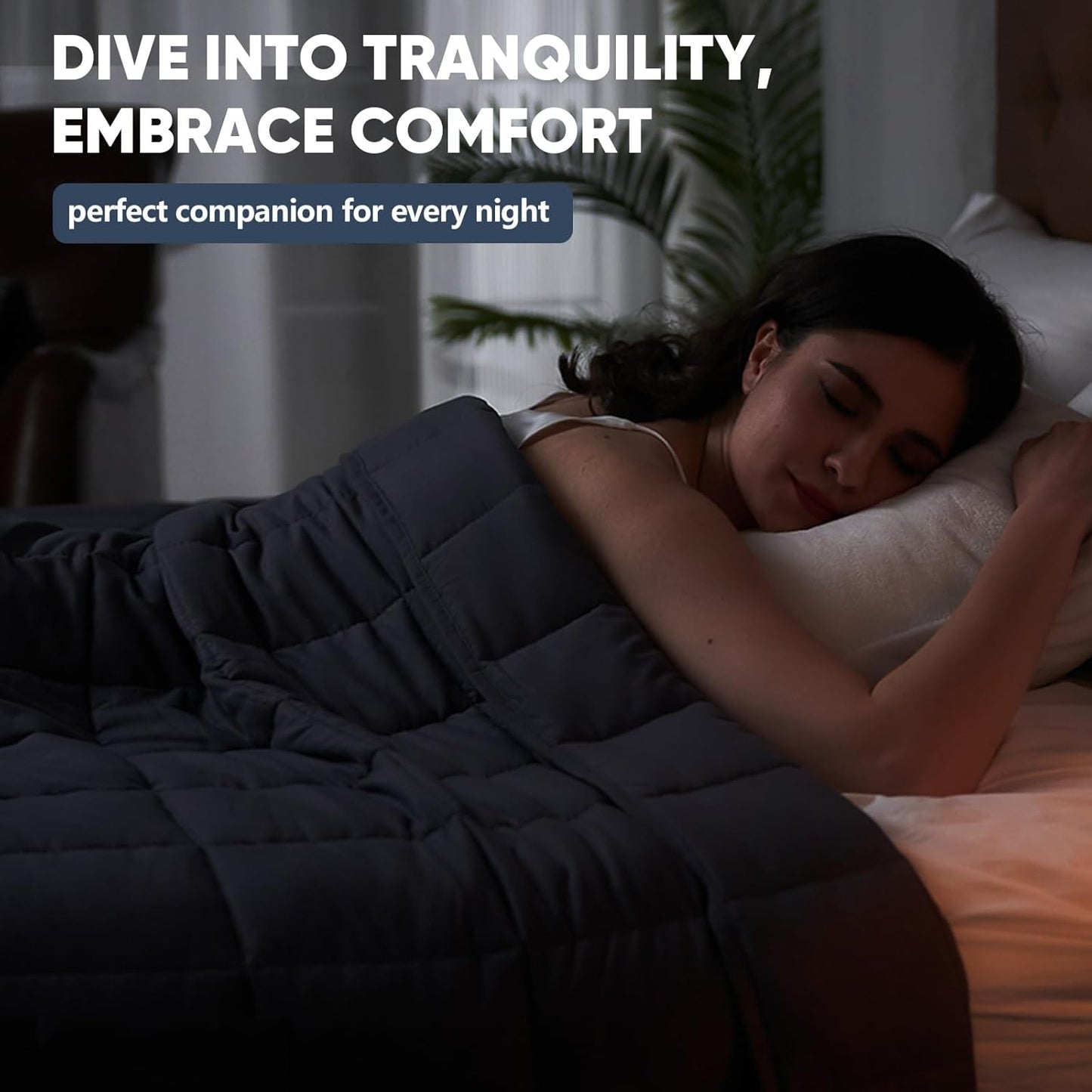 yescool Weighted Blanket for Adults (20 lbs, 60” x 80”, Grey) Cooling 