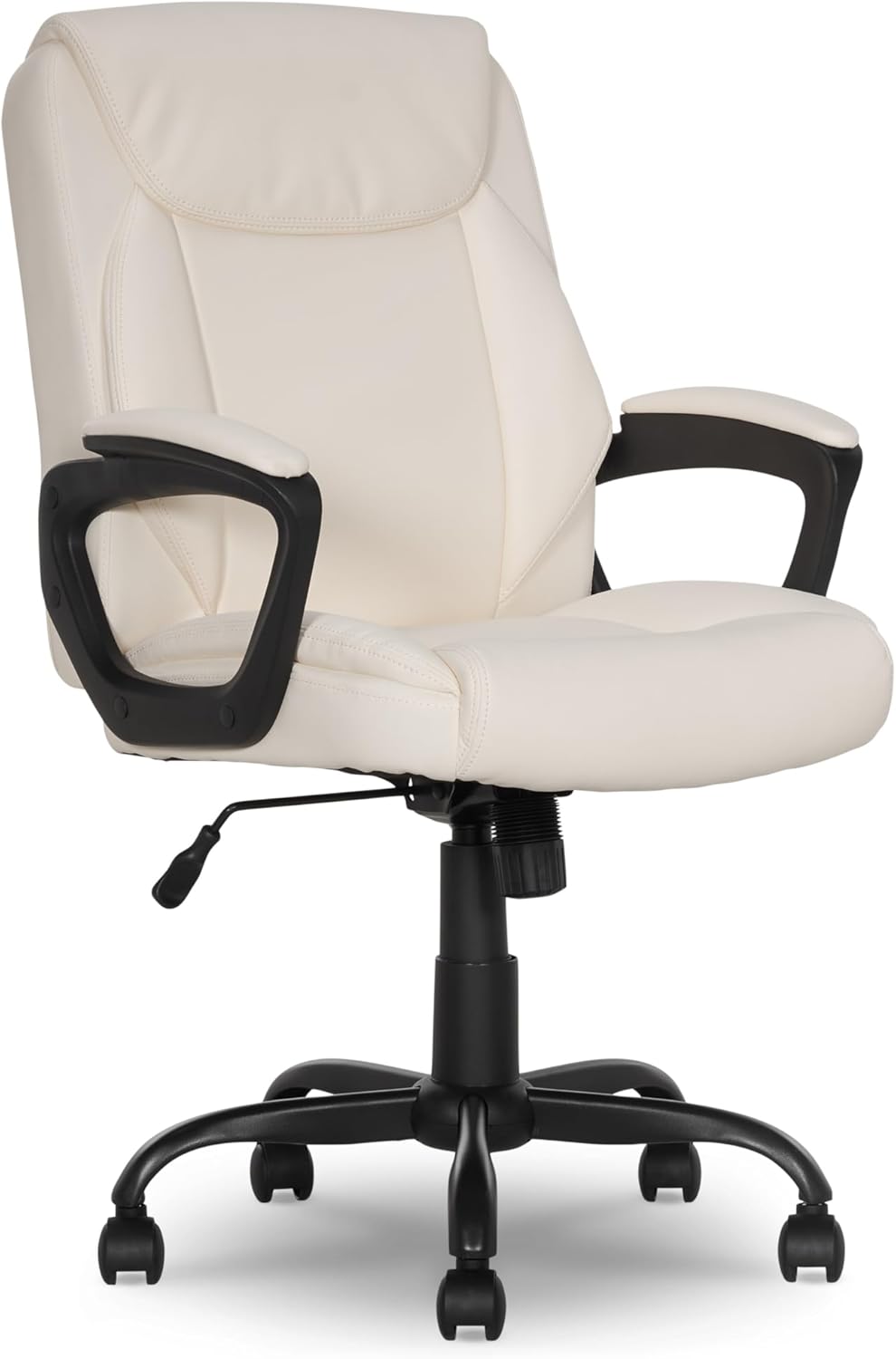Amazon Basics Classic Puresoft PU Padded Mid-Back Office Chair with Ar