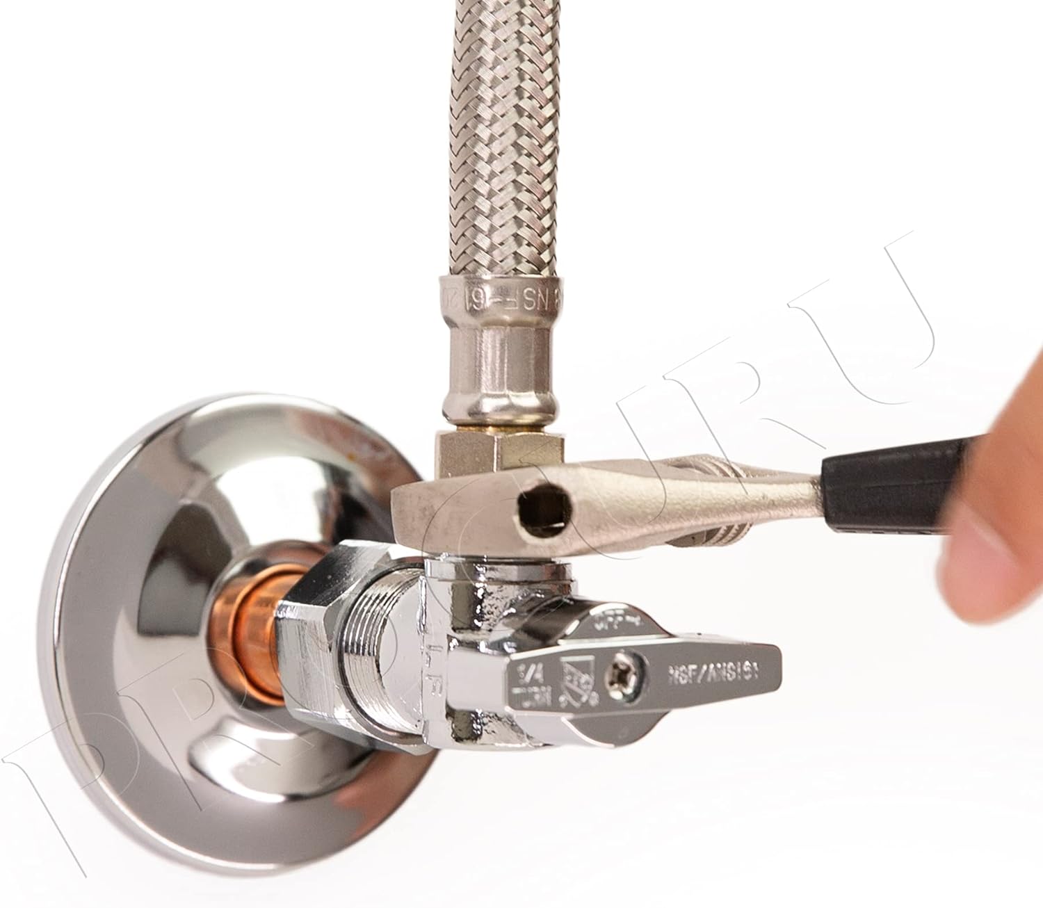 [10-Pack] PROCURU Heavy Duty Angle Stop Valve 1/2" Nominal (5/8" OD) C