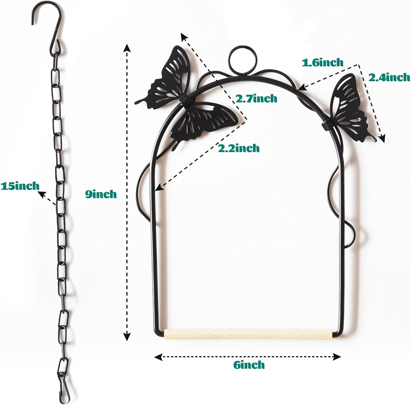 Hummingbird Swing 2 Pack Attractive Hummingbird Perch with Rust Resist