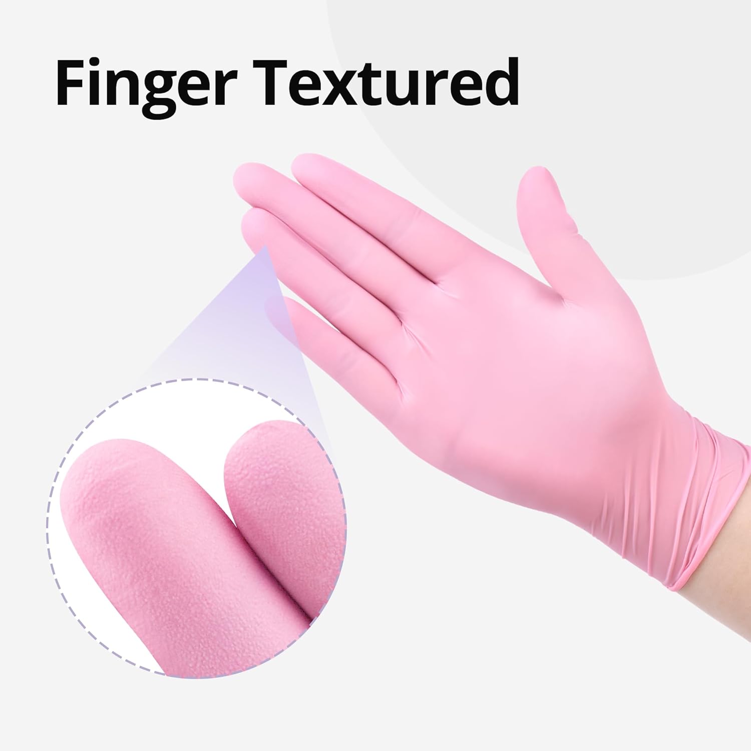 Nitrile Exam Gloves, 4 Mil, Cherry Blossom, Food Safe Gloves Disposabl