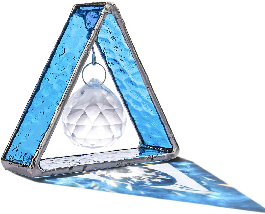 H&D HYALINE & DORA Stained Glass Window Sun Catcher Hangings Pyramid C