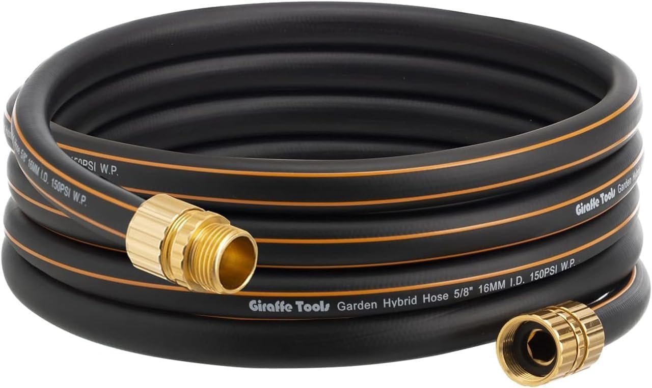Giraffe Tools Garden Hose 5/8" Custom Length, No Kink, Flexible, Leakp