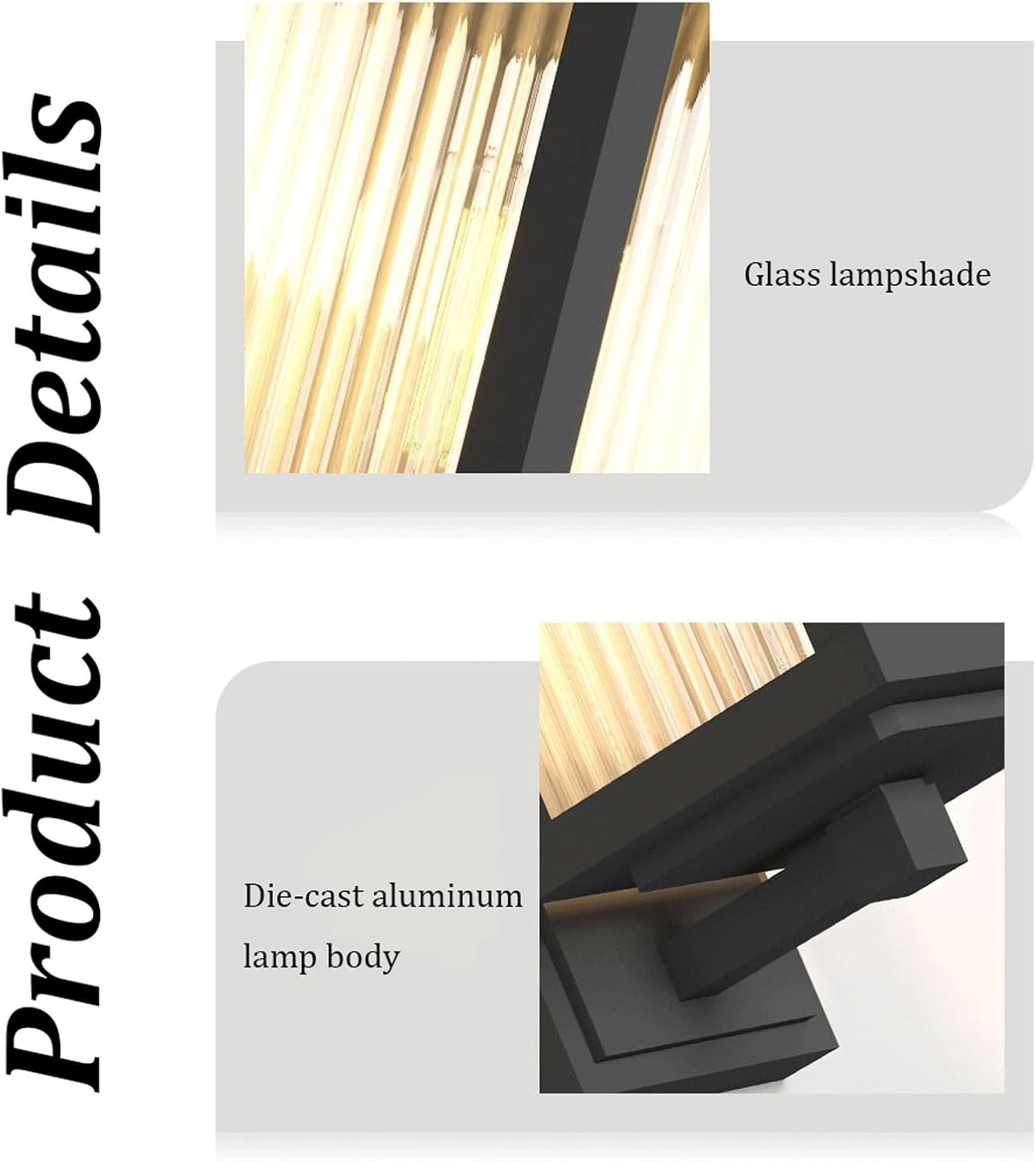 Solar Outdoor Wall Light, Solar Wall Sconce, Solar Wall Lamp Glass Sha