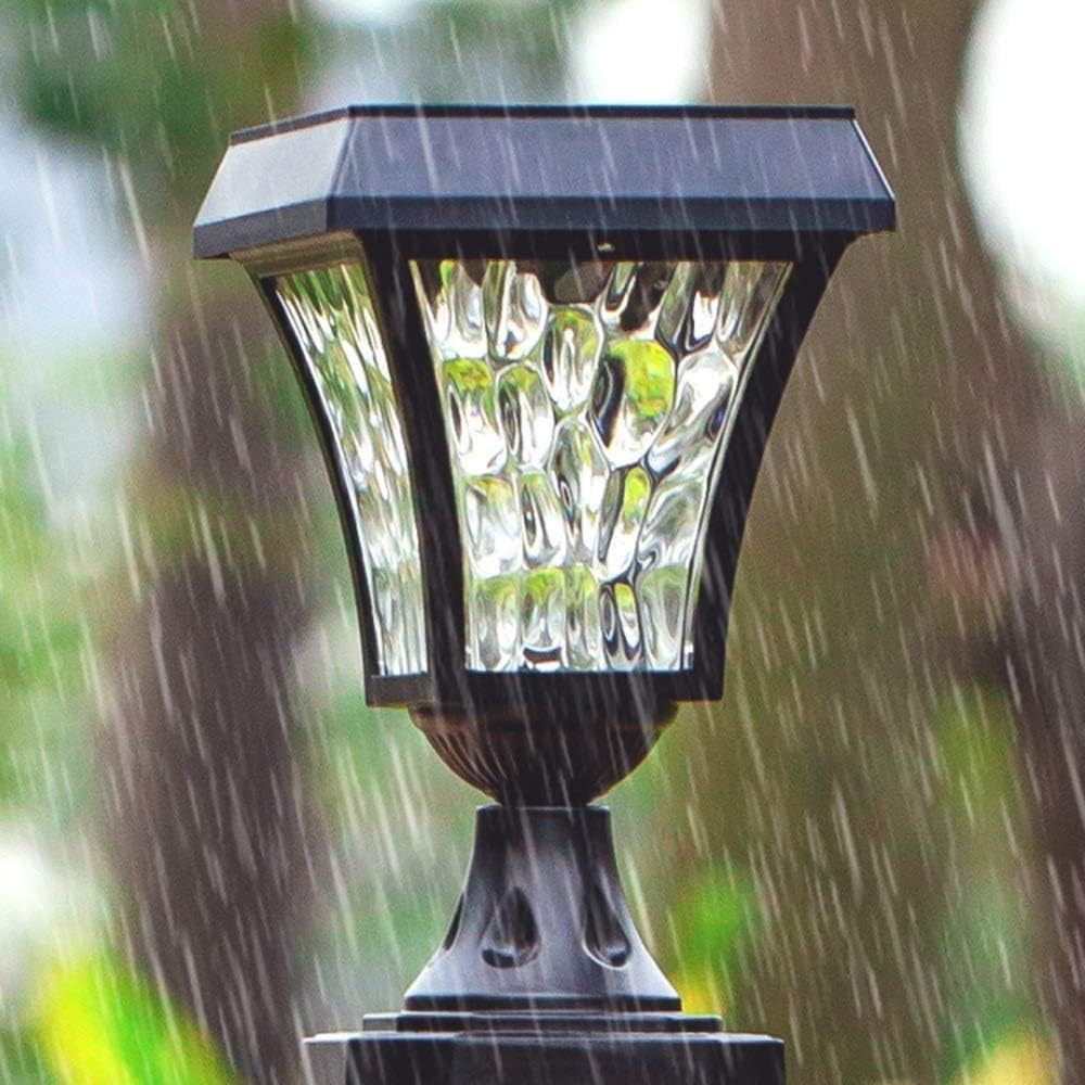 Creative Solar Pillar Light Outdoor Home Waterproof Garden Wall Modern Simple Villa Fence Gate Post Patio Porch Street Lantern Column Lamp Decoration