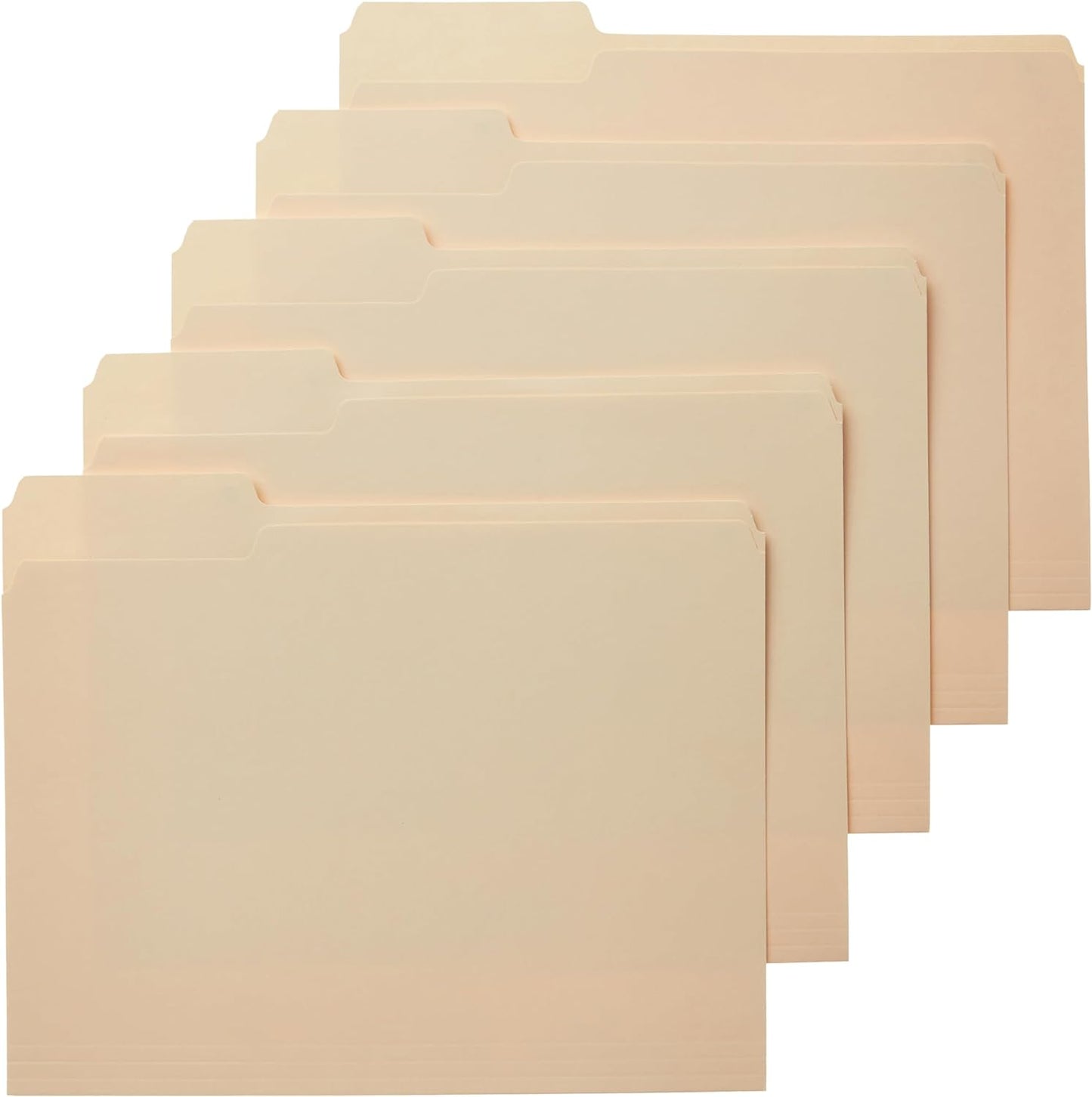 Amazon Basics Sturdy File Folders with Reinforced Tabs for Filing and 