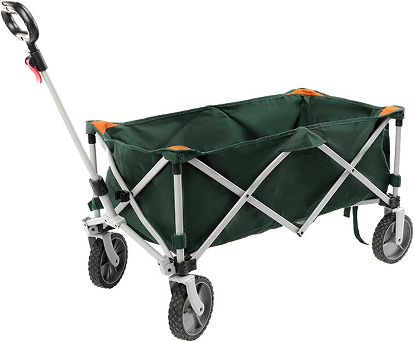 Outdoor Foldable Garden Cart Heavy-Duty Portable Foldable Wagon Cart All-Terrain lfoldable Wagon Cart Suitable for Courtyards Beaches Camping and Shopping