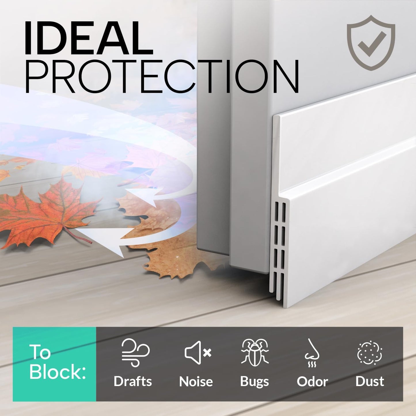 Vellure® Door Draft Stopper for Bottom of Door - Premium Door Sweep fo