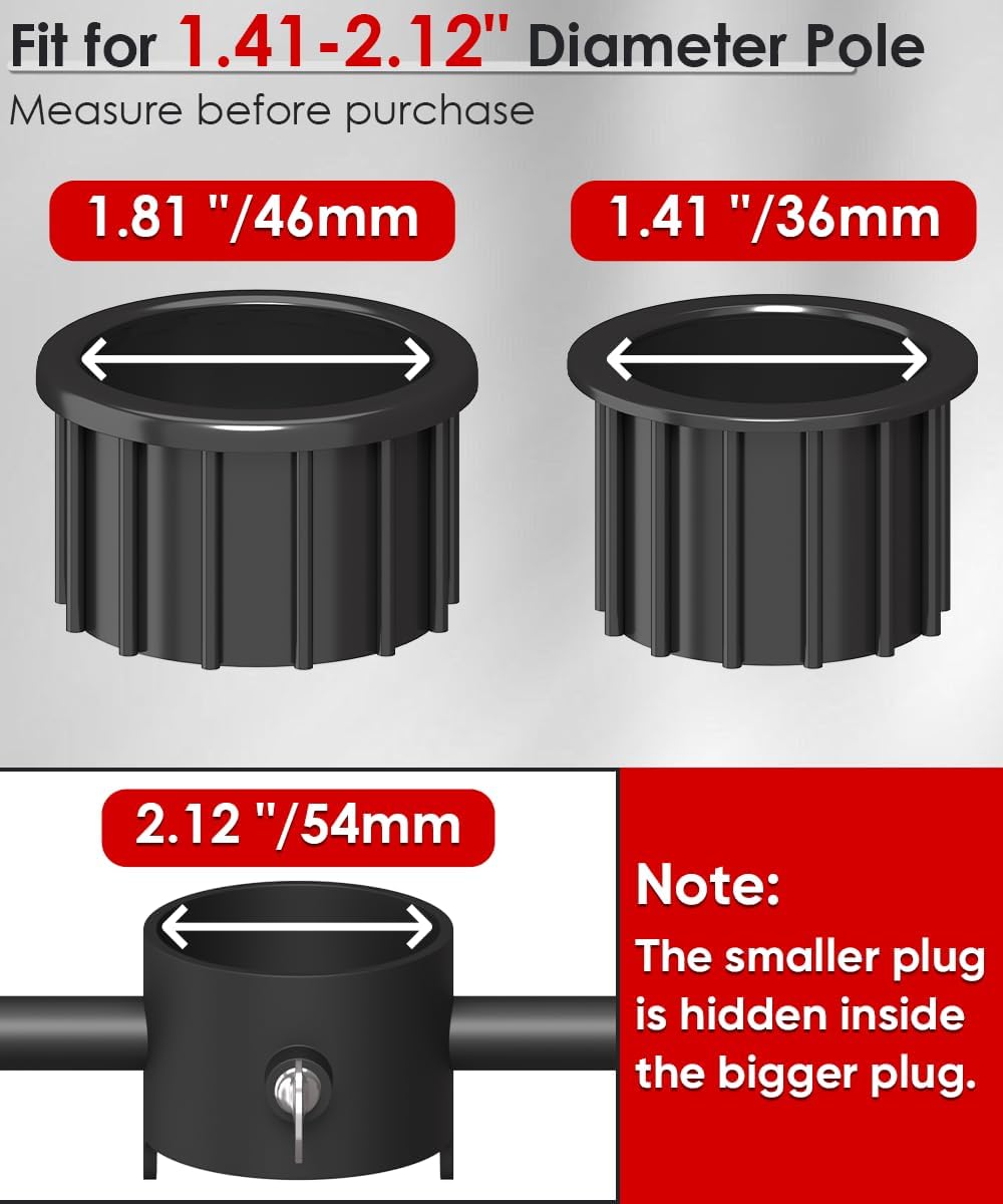 Mocomax Pole Stabilizer Stand Base Applies to 1.41" to 2.12" Shepherds