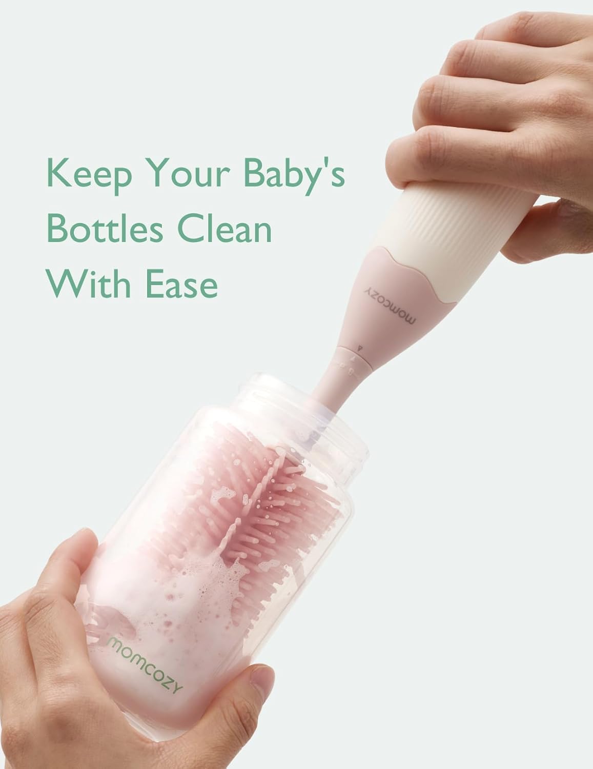 Momcozy Bottle Brush Kit with Push-Press Foam Design - Newborn Essenti