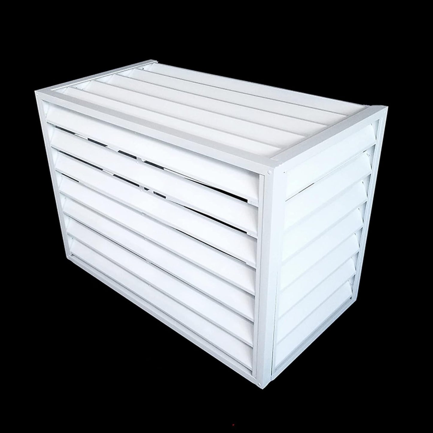Air Conditioner Fence Screen Outdoor Flower Rack Shutters Aluminum Alloy Conditioning Cover for Outside Unit Metal Plant Stand Privacy Screen