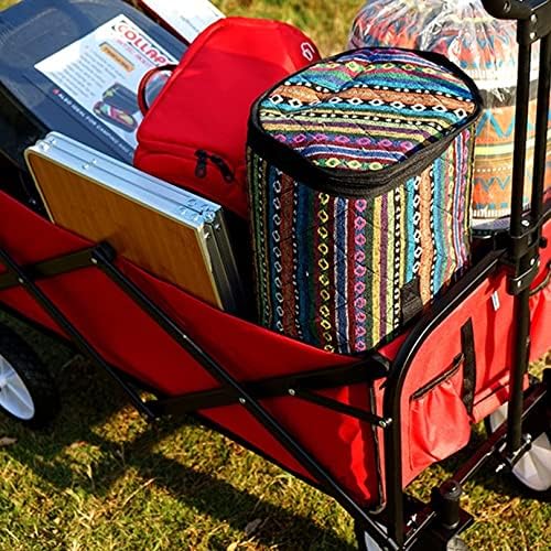 Portable Utility Wagon Home Garden Wagon Cart with Storage Basket Fold