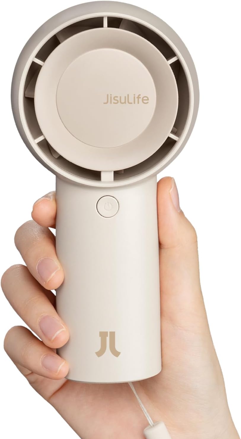 JISULIFE Handheld Portable Turbo Fan [16H Max Cooling Time], 4000mAh U