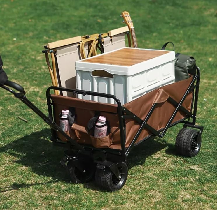 Collapsible Wagon Cart with Wheels Foldable Folding Wagons Carts Silen