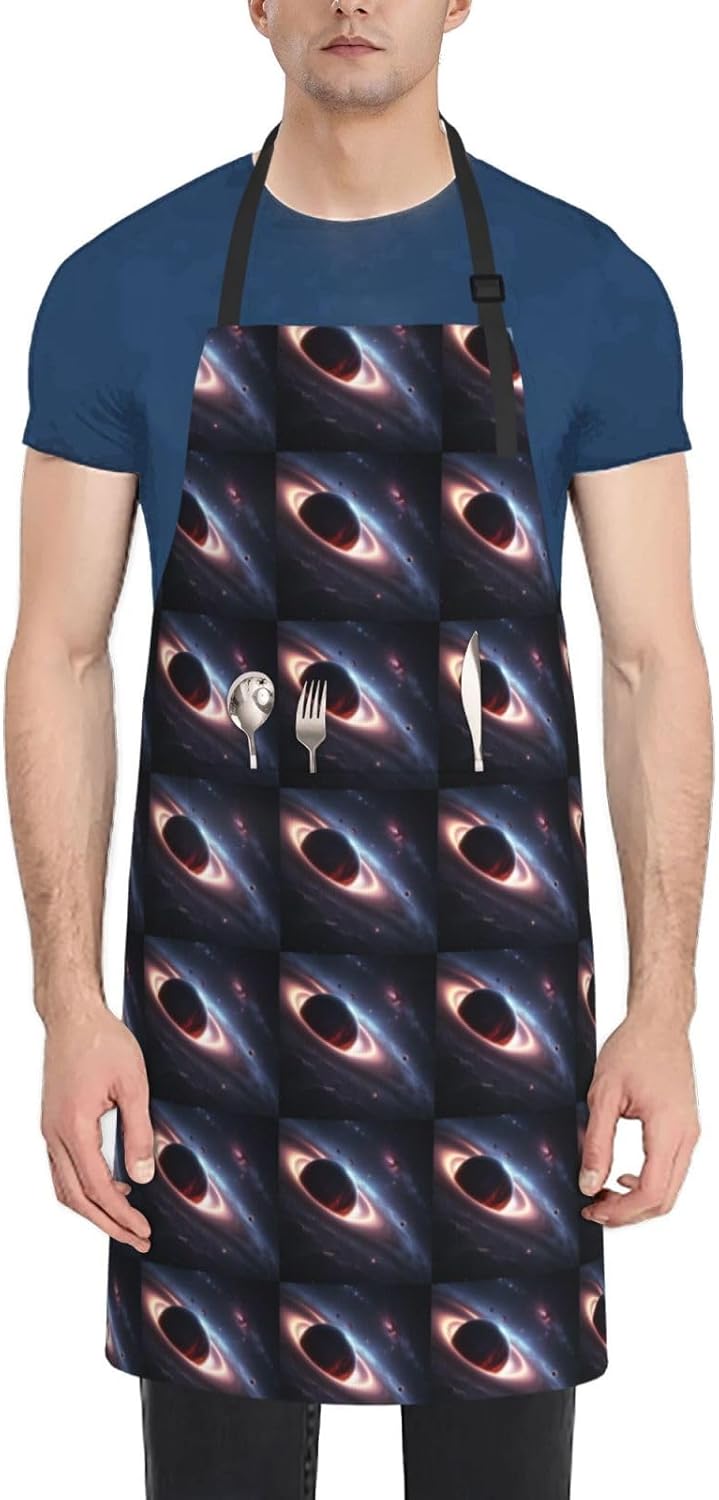 YANYU Galaxy planet Print 28x33 In Kitchen Apron Stylish Chef Apron wi