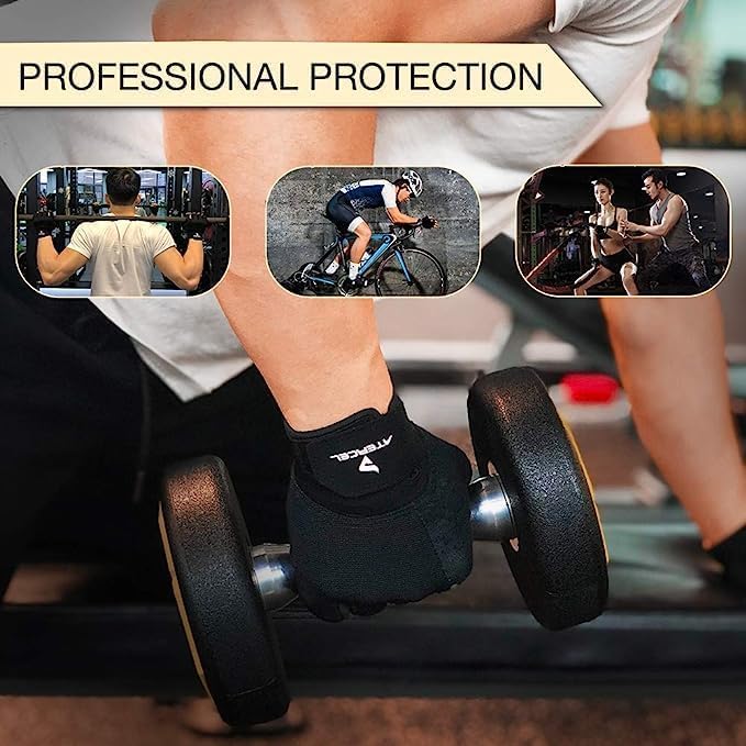ATERCEL Workout Gloves for Men and Women, Exercise Gloves for Weight L