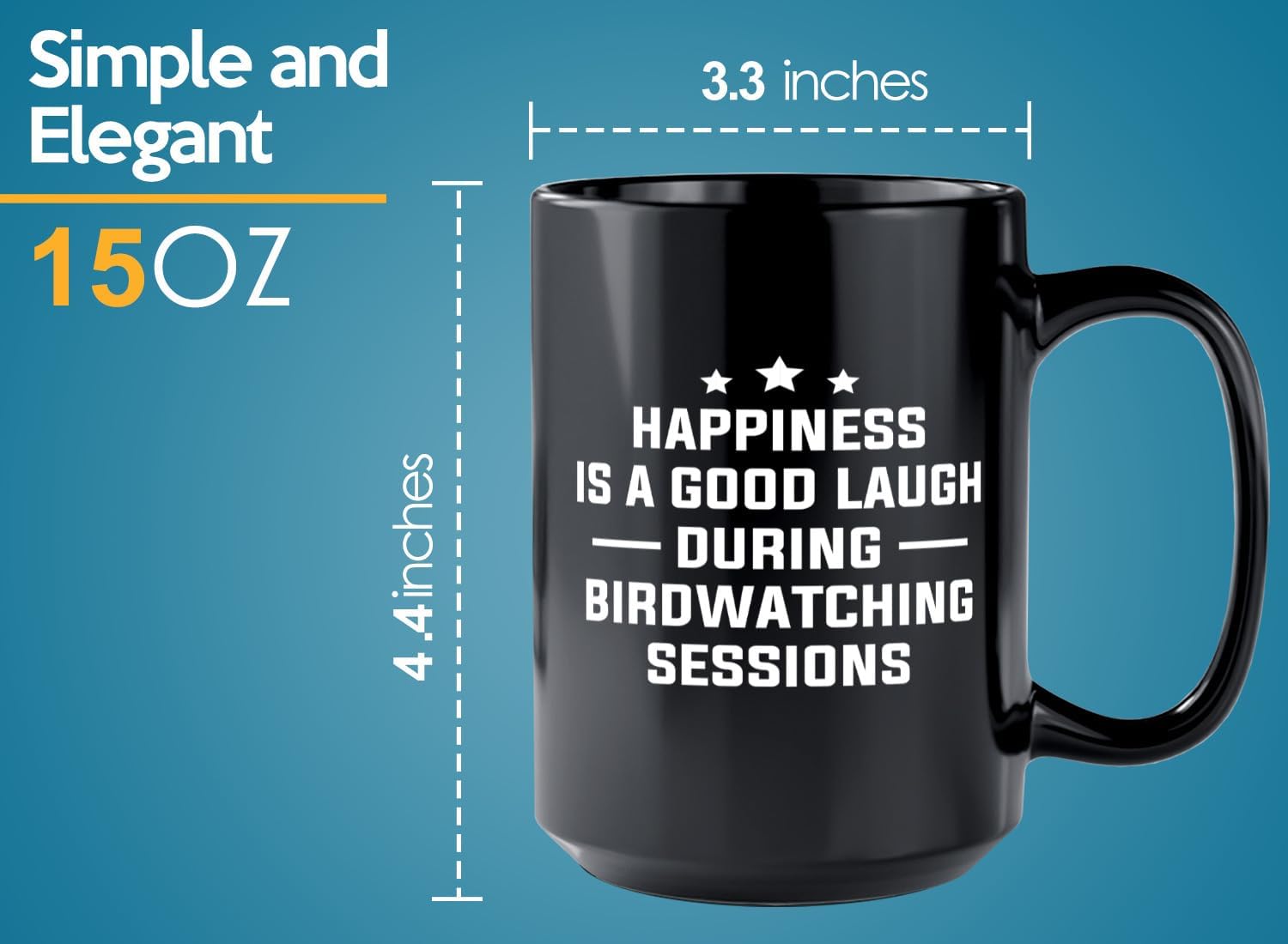 Hobby Coffee Mug 15oz Black -Birdwatching Sessions - Bird Feeder Backy