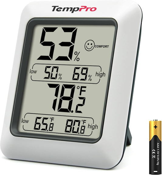 TempPro TP50 Digital Hygrometer Indoor Thermometer Room Thermometer an