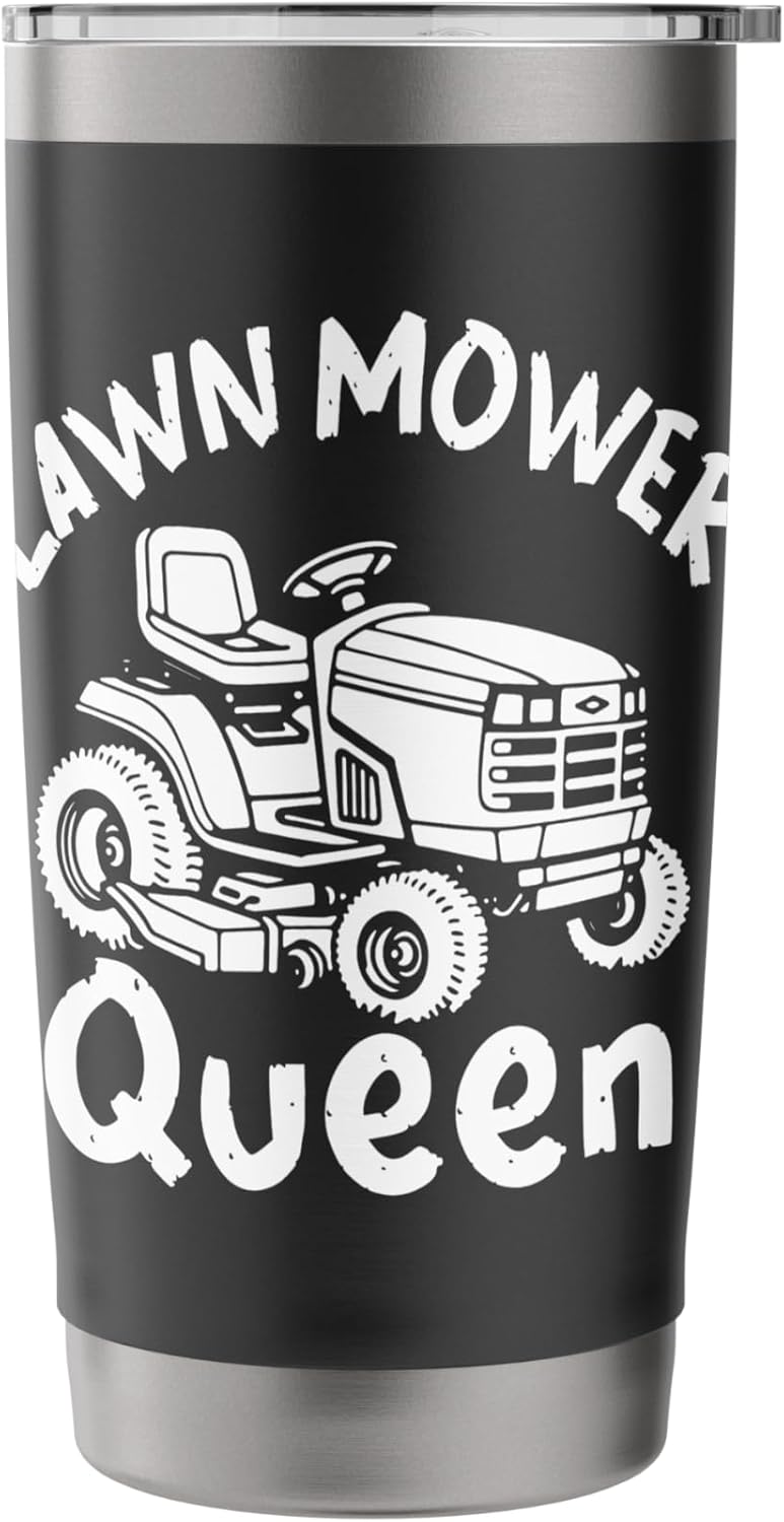 Lawn Mower Queen Funny Grass Cutting Lawn Mowing Stainless Steel Insulated Tumbler