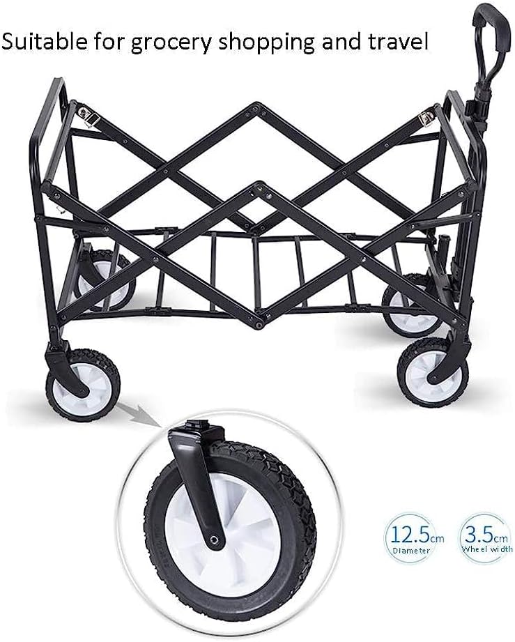 Handcart, Folding Garden Trolley Cart Heavy Duty Wagon Multi-Function 