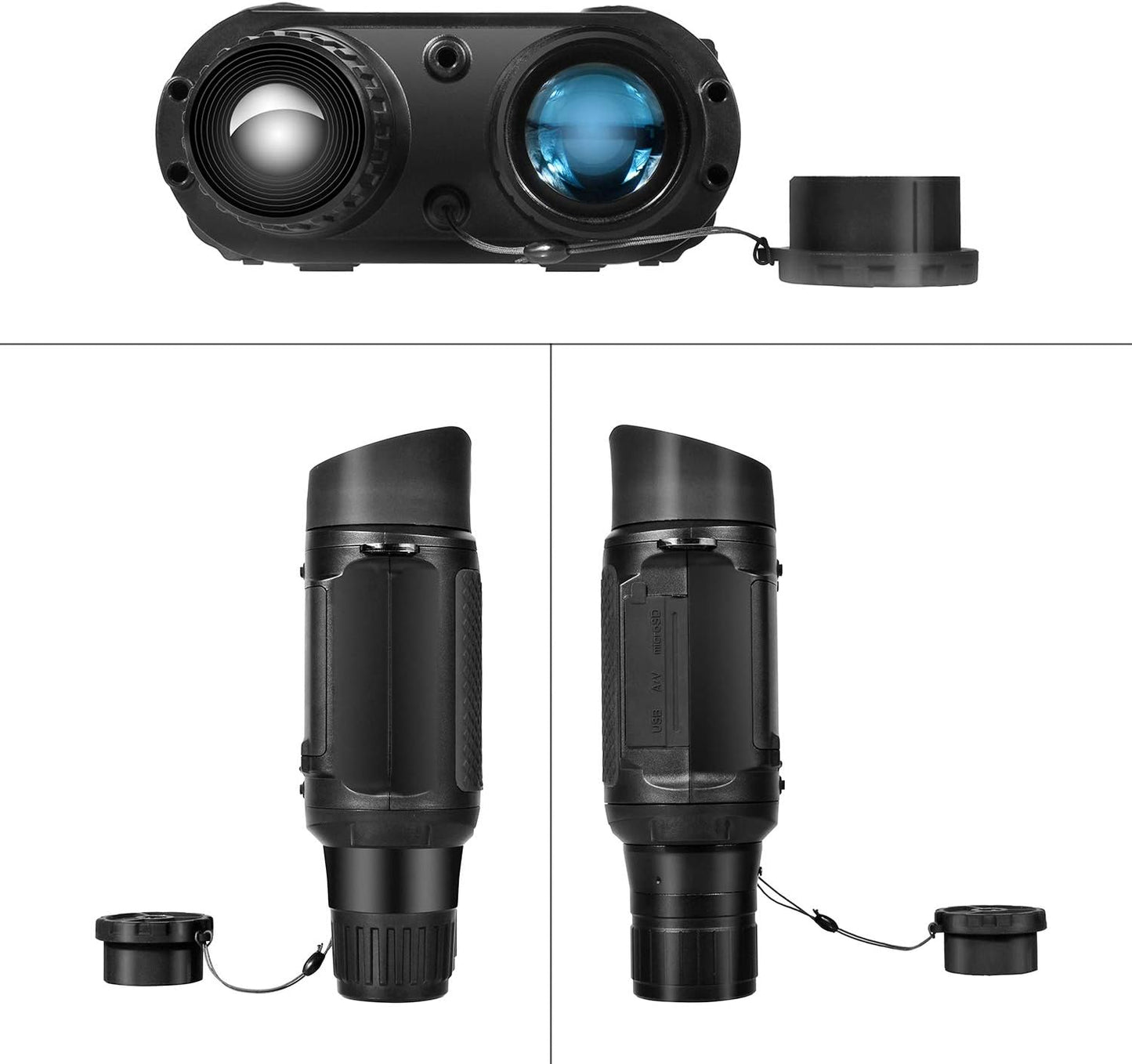 Pro Night Vision Binoculars, Digital Infrared, 4" Screen, 2X Zoom, Essential Outdoor Deer Hunting Accessories, Tactical Gear, Security Goggles, 32GB Card, Multifunction Card Reader, Case