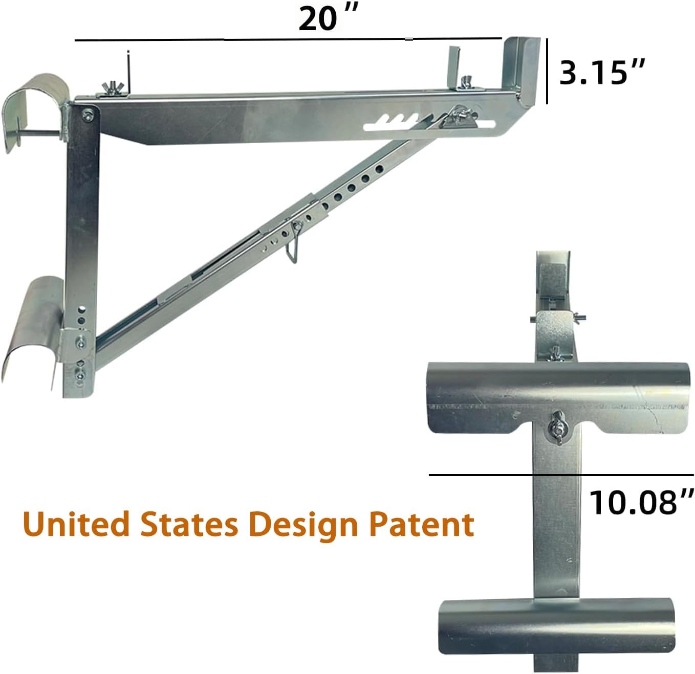 Ladder Jacks Scaffold Bracket, Two-Rung Short Body Extension Ladder Ja