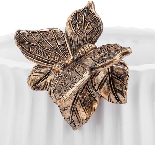 Napco Imports Butterfly 2.75 inch Gold Resin Decorative Planter Pot Hanger